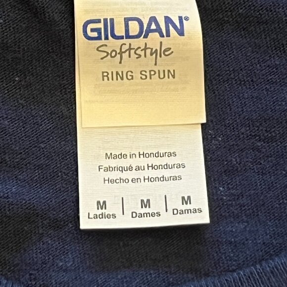 Women's Gildan Softstyle Labatt Blue Logo Tee Shirt Size M - Picture 3 of 3